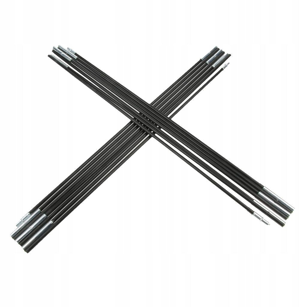 Portable Adjustable Fiberglass Rod 2 Poles 7 Section Each