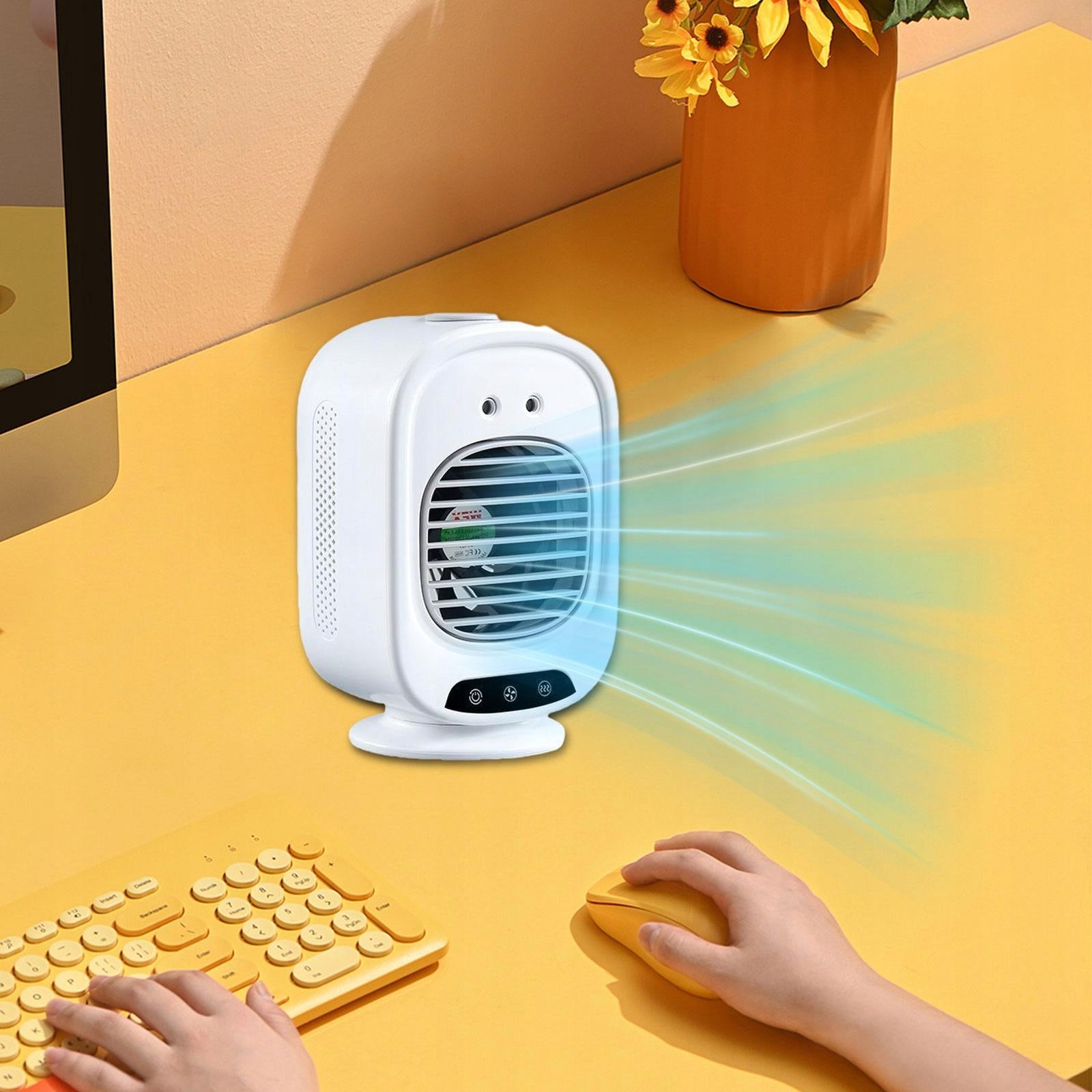 Portable Air Conditioner 280ml Water Tank Humidifier 3 Speeds With Rotation Notified body number 9999