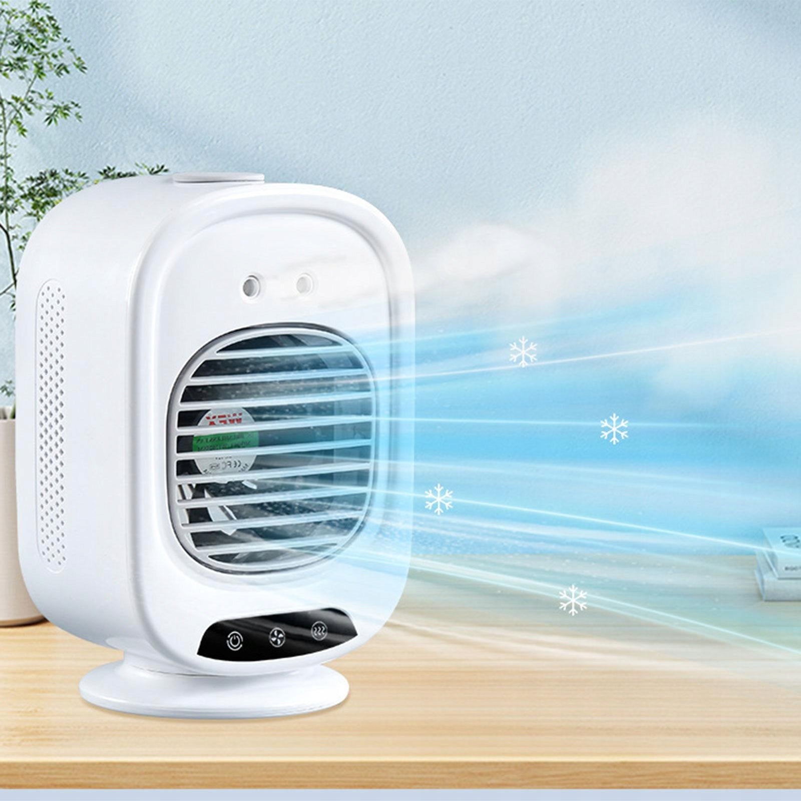Portable Air Conditioner 280ml Water Tank Humidifier 3 Speeds With Rotation Packaging status original