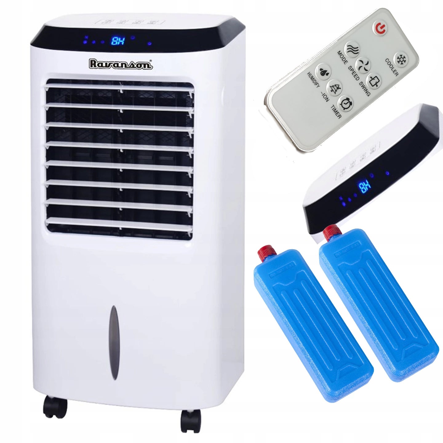 Portable Air Conditioner 4in1 Ravanson KR-8000 White Remote Control 125m³/h KR8000 +Pilot Manufacturer code KR-8000