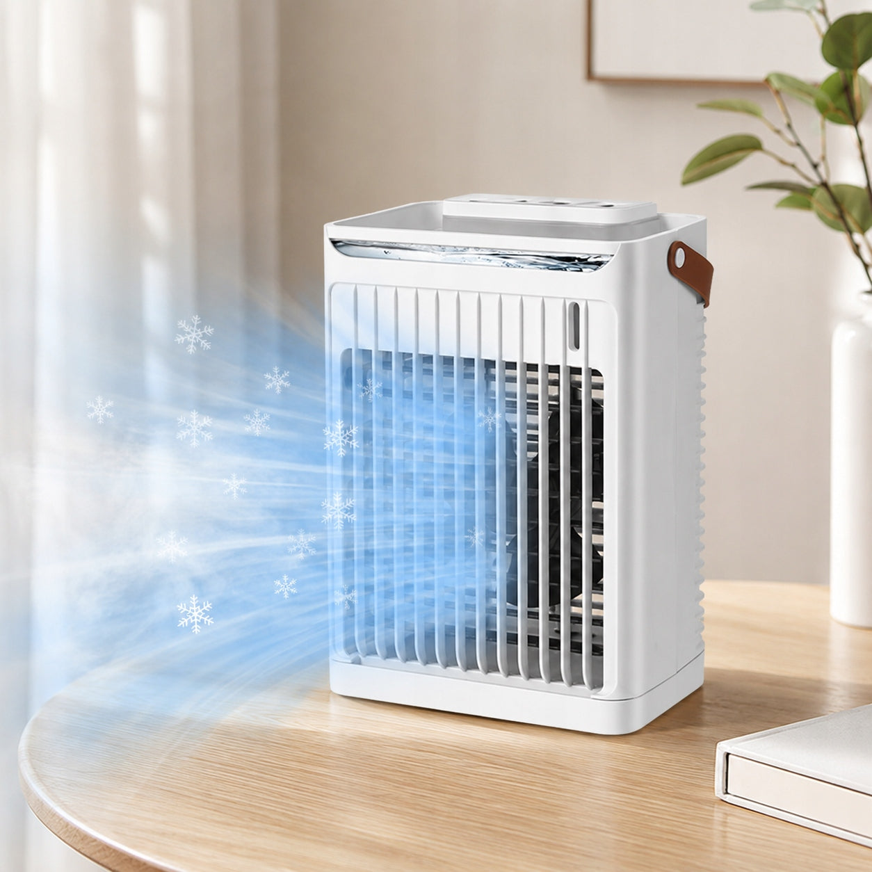 Portable Air Conditioner Fan 680ml USB Humidifier 5Speeds Night Light Brand no brand