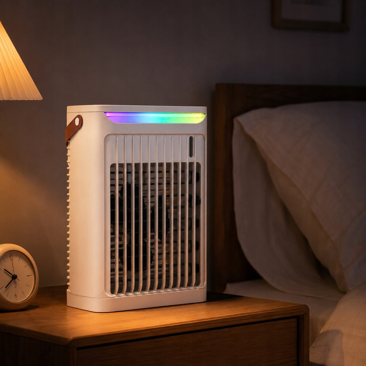 Portable Air Conditioner Fan 680ml USB Humidifier 5Speeds Night Light Model AA05