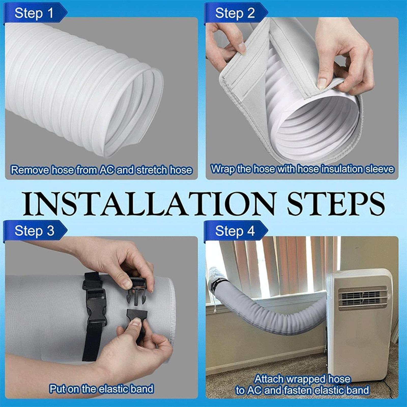 Portable Air Conditioner Hose Cover Insulation Sleeve Dustproof Easy Packaging status original