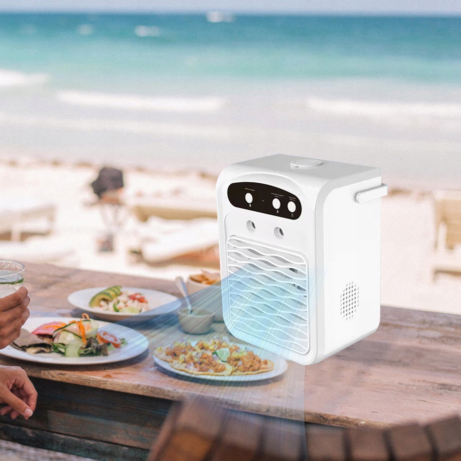 Portable Air Conditioner Powerful Personal Fan with Night Light Low White Medical device class IIa