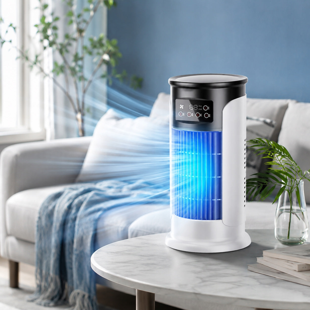 Portable Air Conditioner Tower Air Fan USB Mist Humidifier 6 Speeds Timer Type air conditioner