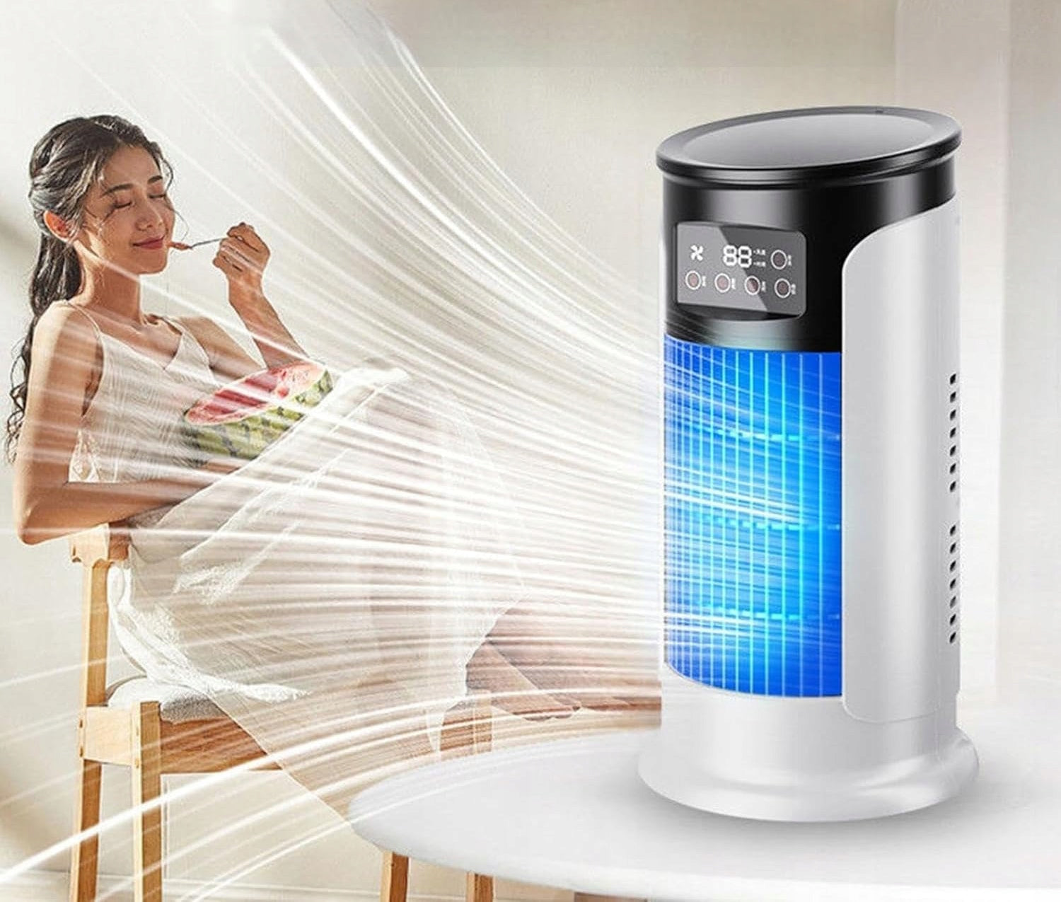 Portable Air Conditioner With Speed Usb Charging Multi-Function Desktop Fan Packaging status original