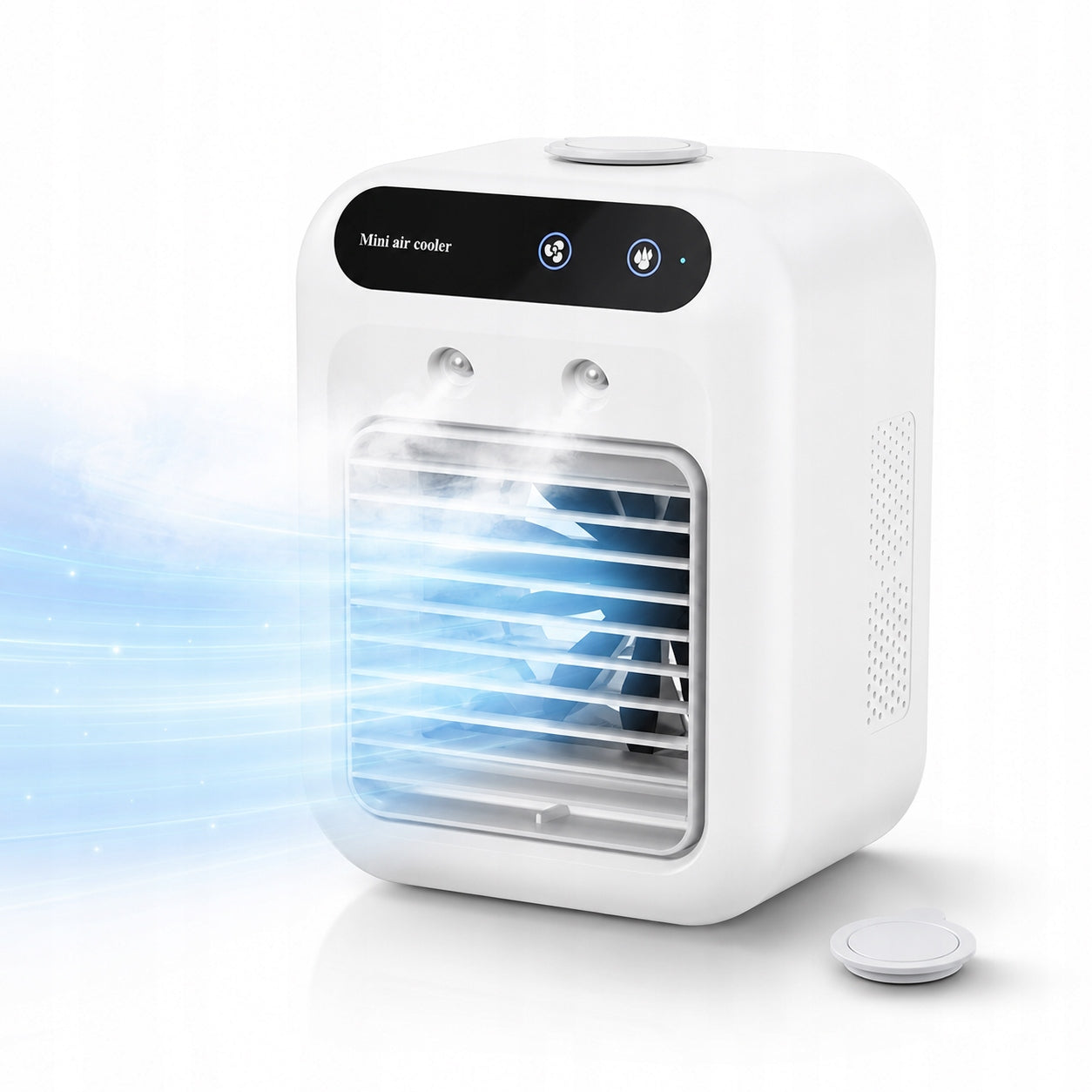 Portable Air Conditioners USB 500ml Rechargeable Desktop Cooling Fan Dominant color white