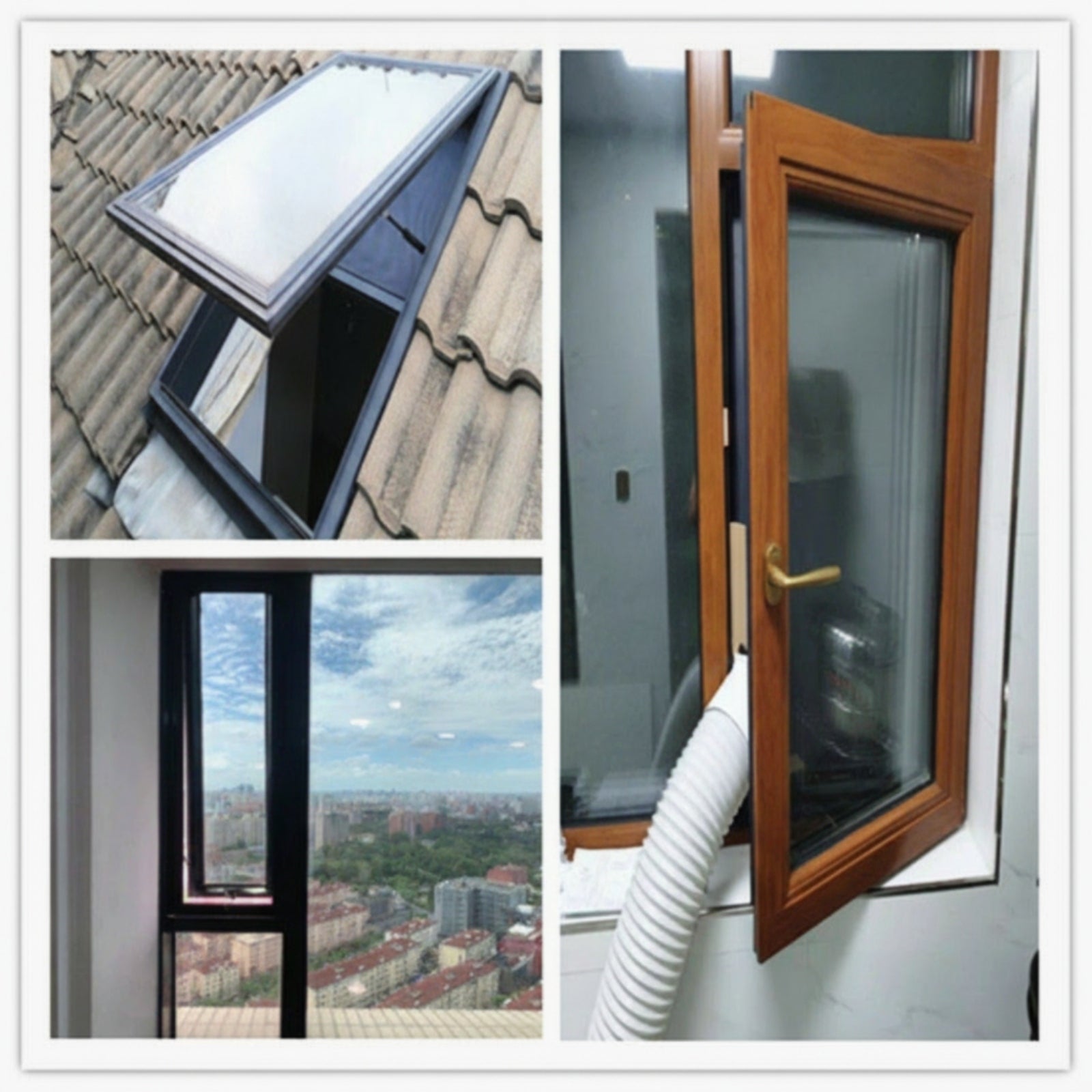 Portable Air Conditioning Window Kit with Hose Easy Installation Packaging status original