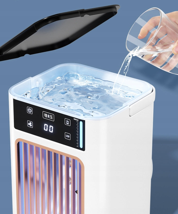 Portable Air Cooler 900ml USB 3 Speeds Mist Fan LED Light Ice Tray Brand no brand