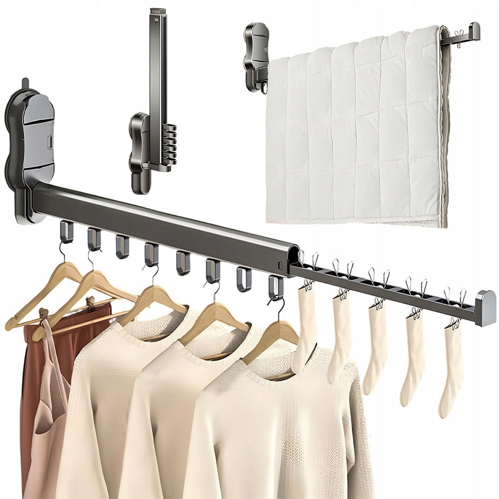 Portable Aluminum Clothes Dryer With Load 10kg Grey Folding