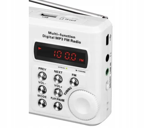 Portable Analog Radio Sencor SRD 215 W FM Radio RDS LCD White Packaging status original