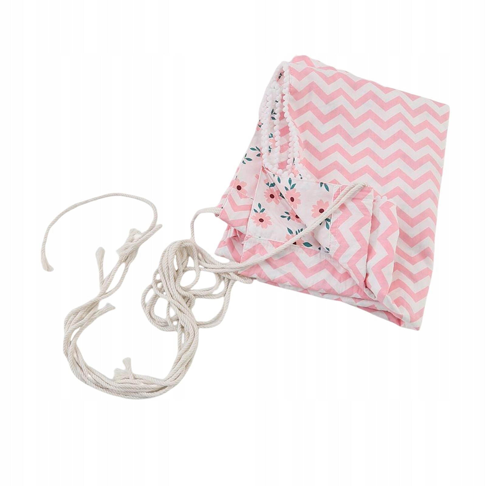 Portable Baby Hammock Hanging Crib Cartoon Infant Bed Swing for Home Pink