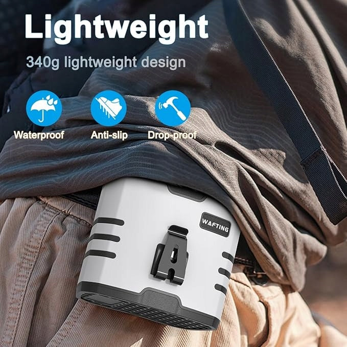 Portable Belt Fan HY-8012 Display 10000mAh LED 12000rpm Model HY-8012