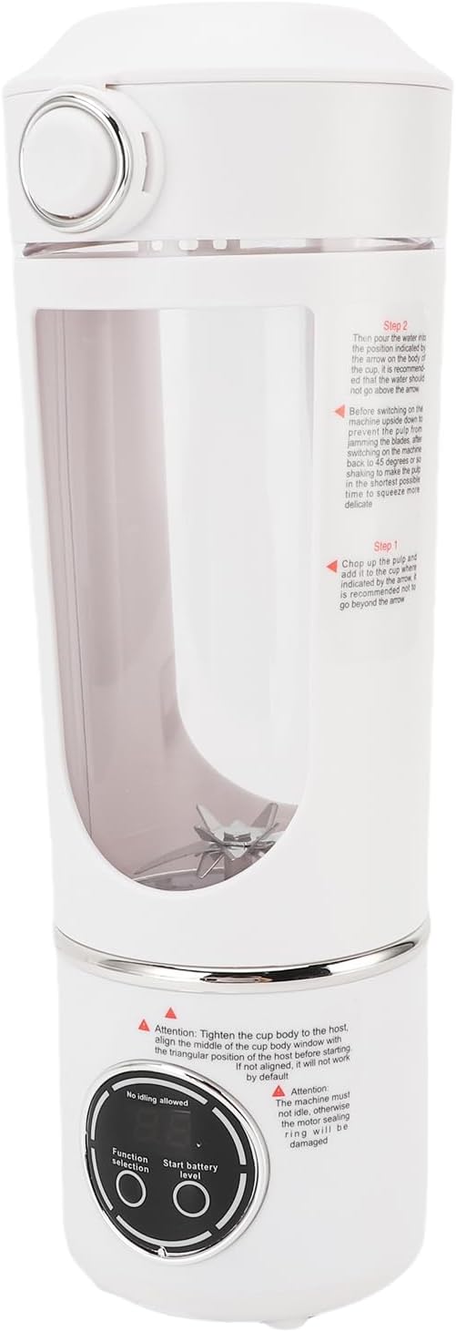 Portable Blender, 12 700 Ml Blades Mini Squeezing For Travel (WHITE)