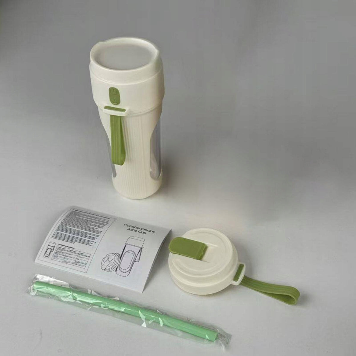 Portable Blender Electric Juicer Blender Cup Convenient 450ml Compact Green Packaging status original