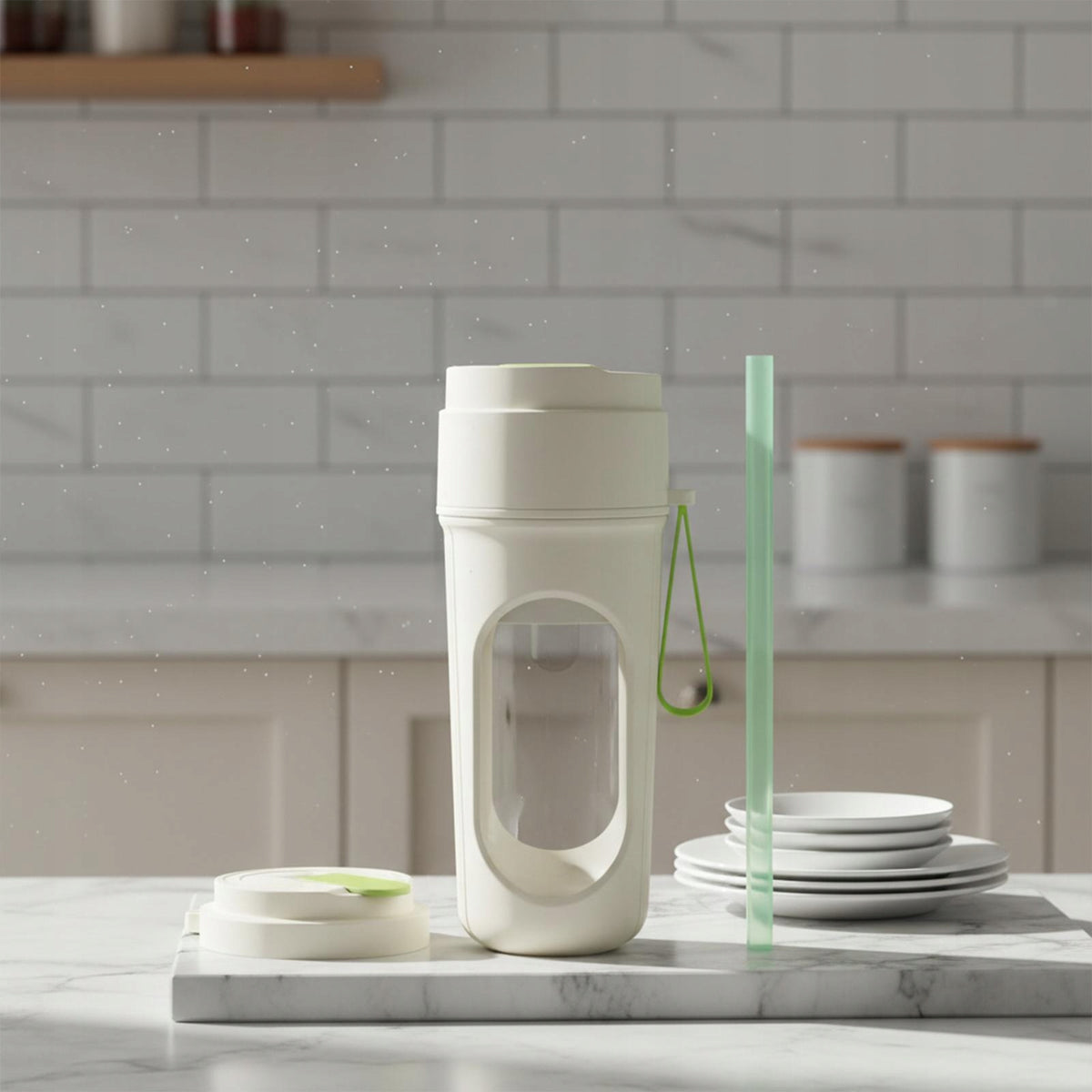 Portable Blender Electric Juicer Blender Cup Convenient 450ml Compact Green