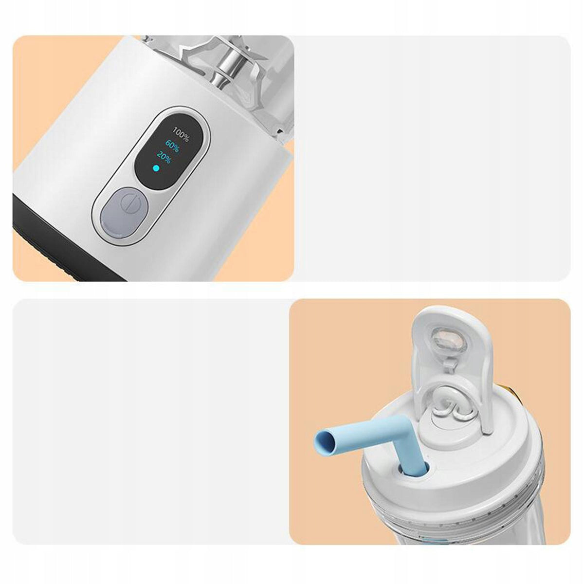 Portable Blender Fruit 300W Juice Mixer Fruit Machine Mini Blender black Packaging status original