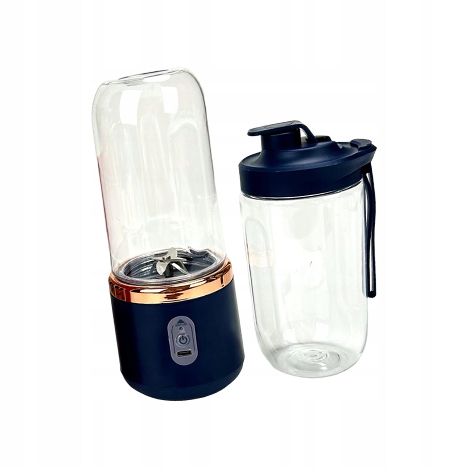 Portable Blender Fruit Juice Personal Shakes Electric Double Cup blue Brand no brand