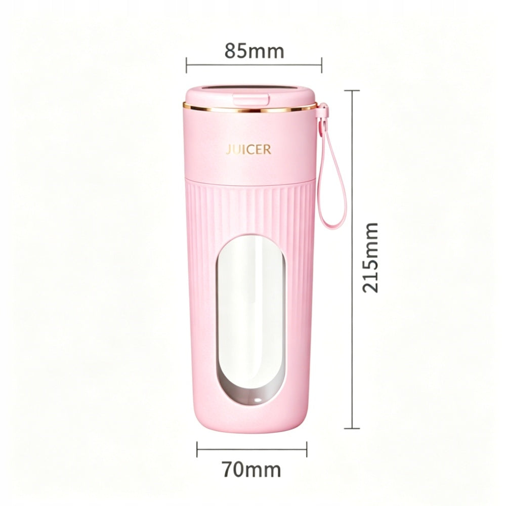 Portable Blender Intelligent 340ML Speed Adjustment Safe to Use ABSl Pink Packaging status original