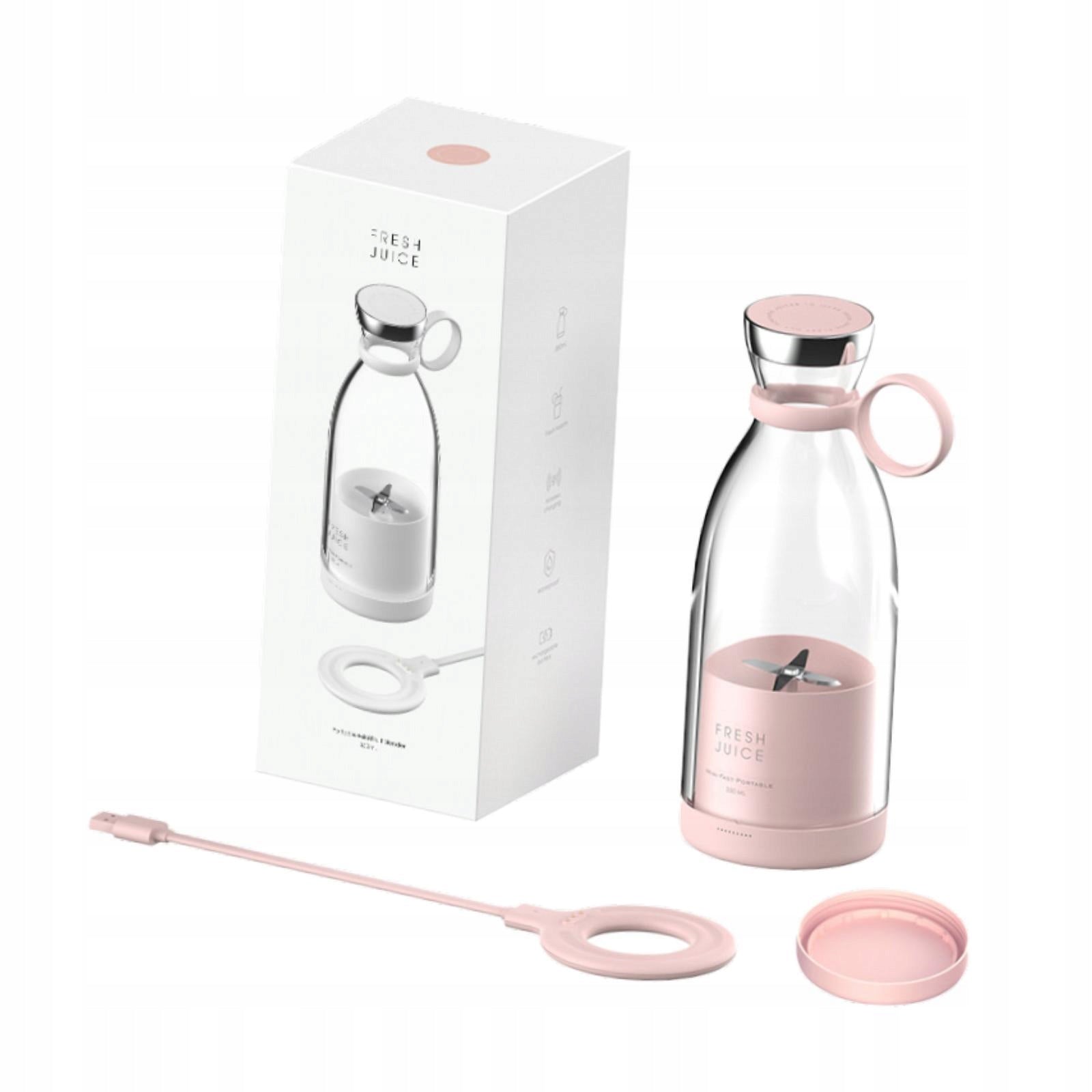Portable Blender Juice Maker Machine Multifunctional with Handle Mini Pink Brand no brand