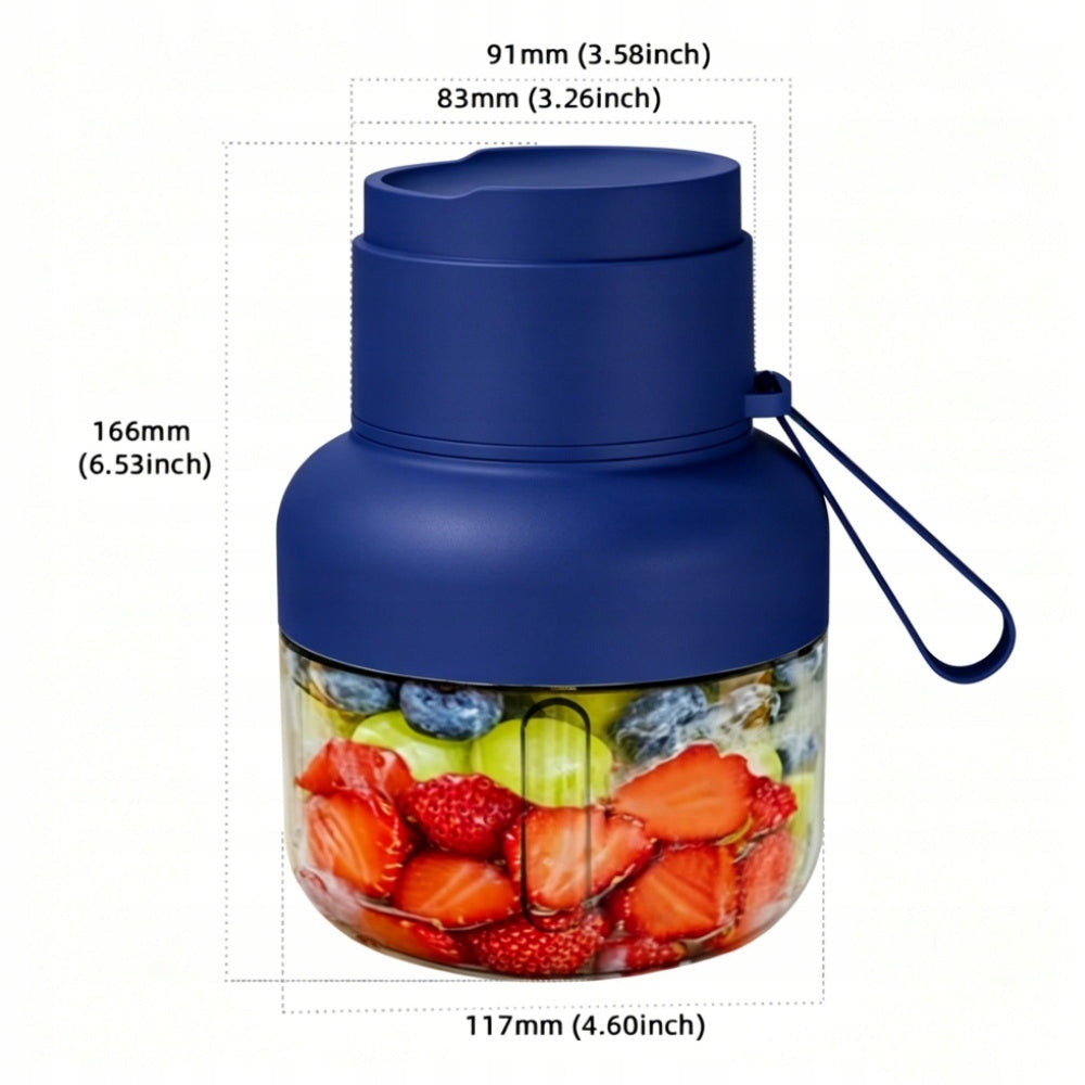 Portable Blender Large Capacity Powerful Ice Crushing PP 850ml Blue Packaging status original