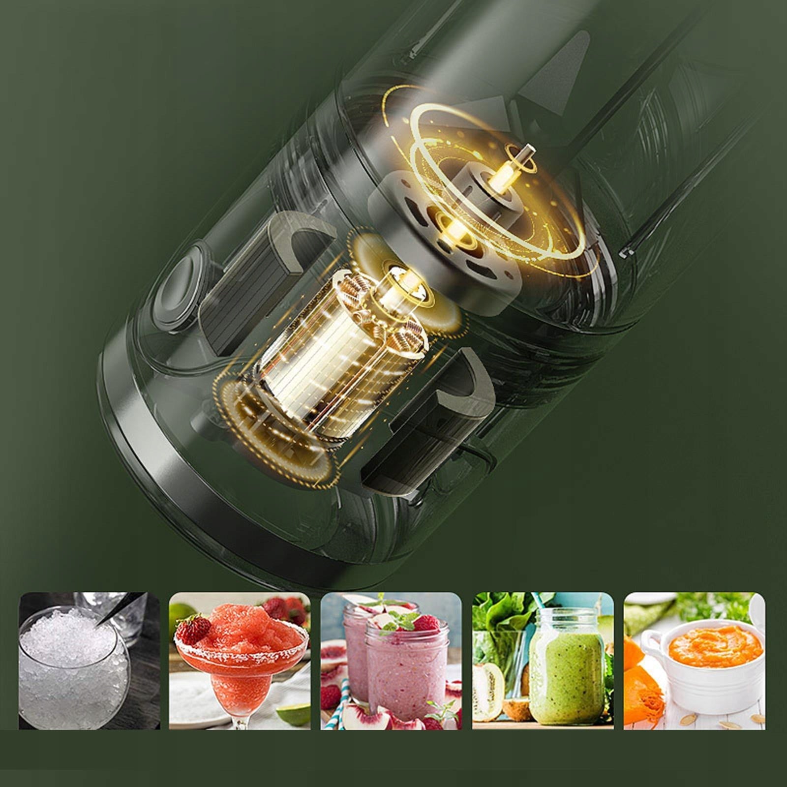 Portable Blender Mixer Fruit Machine Compact Mini Hand Blender Small Black Packaging status original
