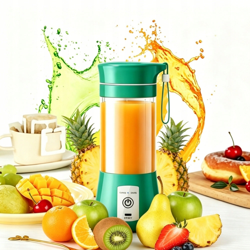 Portable Blender One-Touch Operation Safe to Use 380ml Green