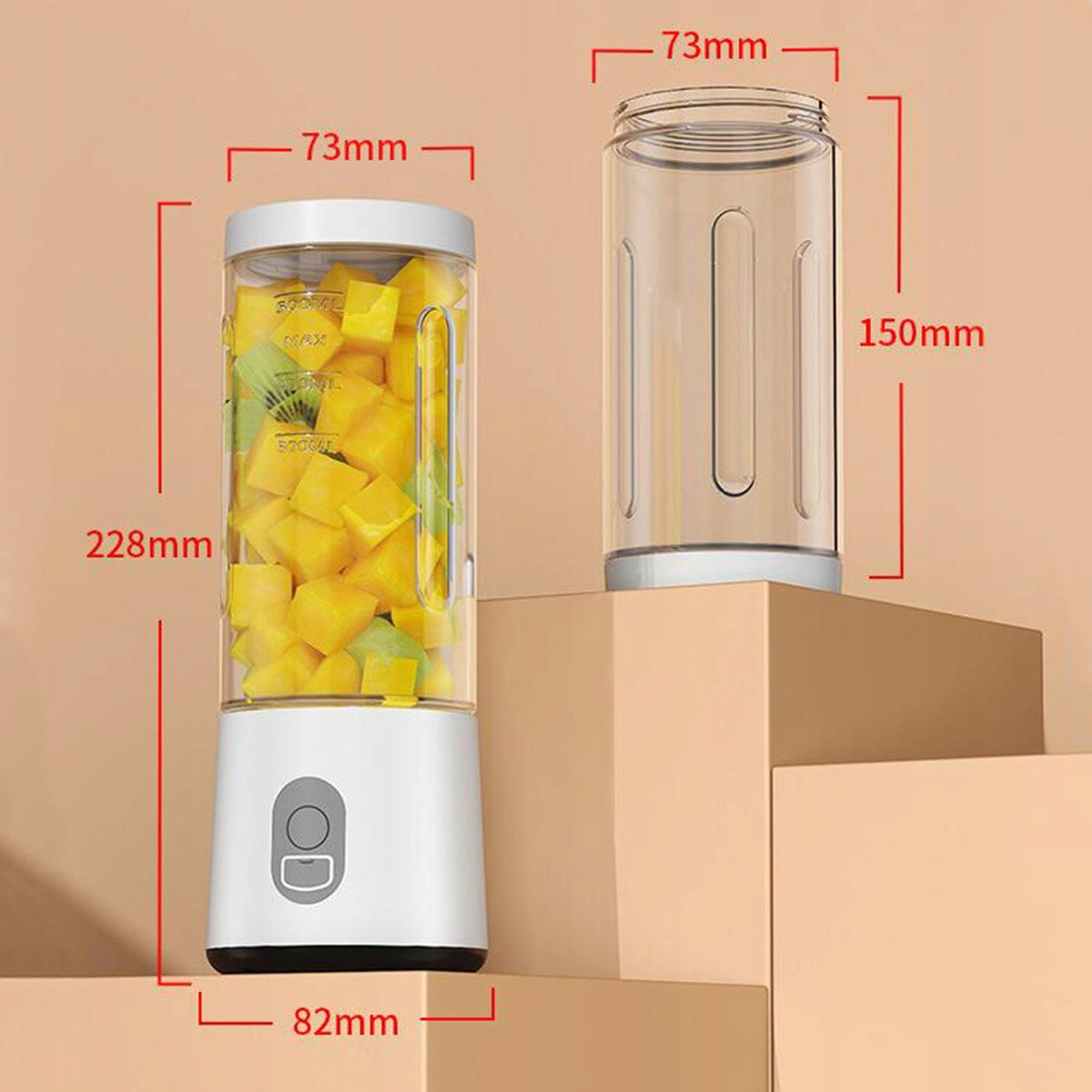 Portable Blender Shakes Mixer Fruit Machine Electric Juicer Blender white Packaging status original