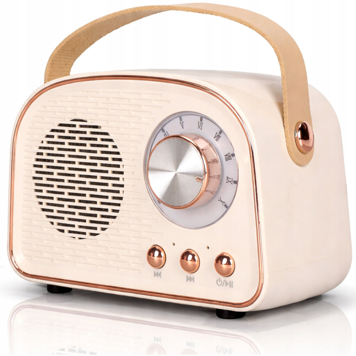 Portable Bluetooth Speaker 5.0 FM Radio USB AUX microSD 3W Retro