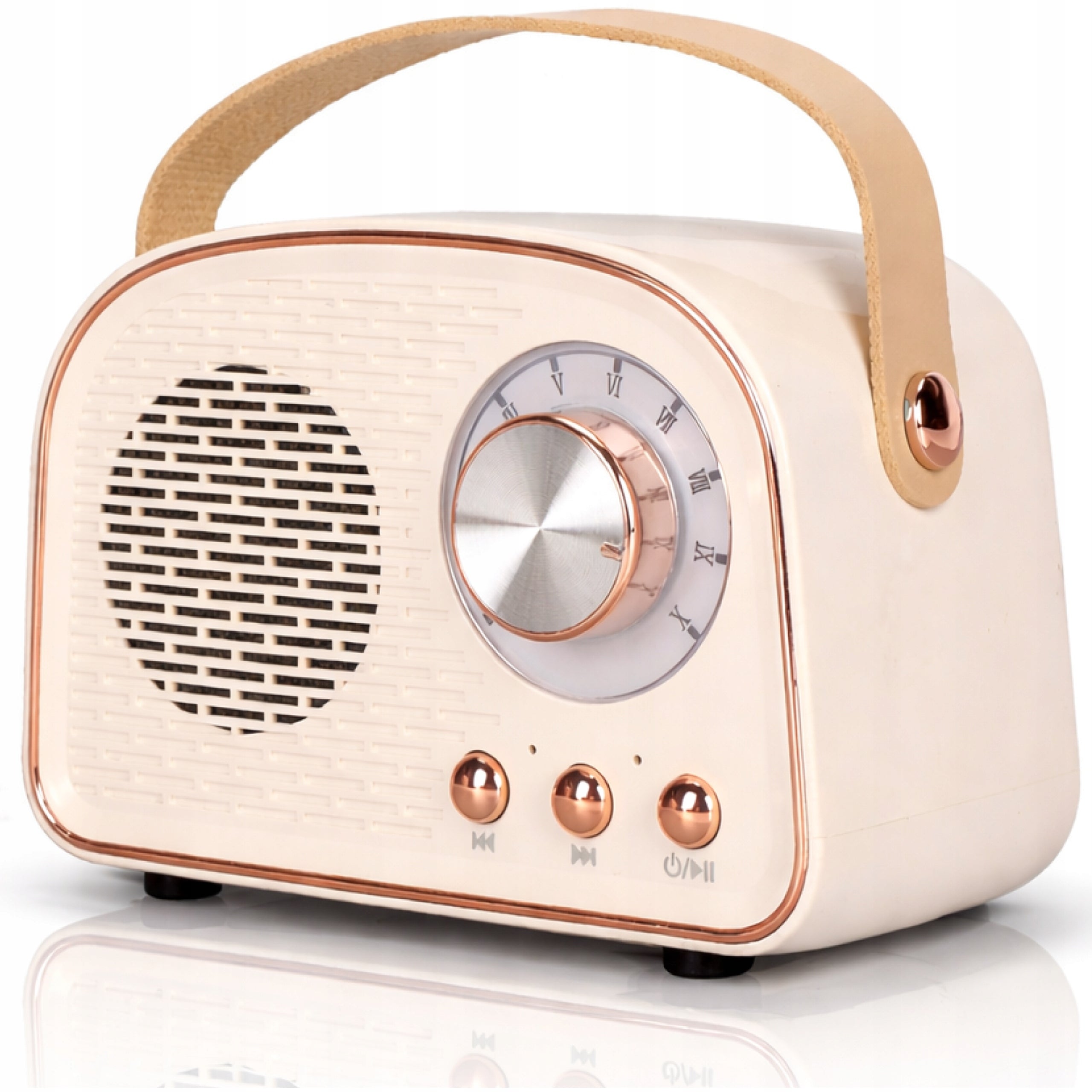 Portable Bluetooth Speaker 5.0 FM Radio USB AUX microSD 3W Retro