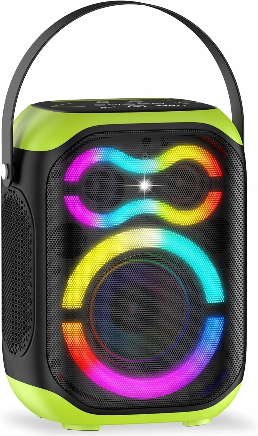 Portable Bluetooth Speaker, 80W,Boombox Home Party with LED Subwoofer