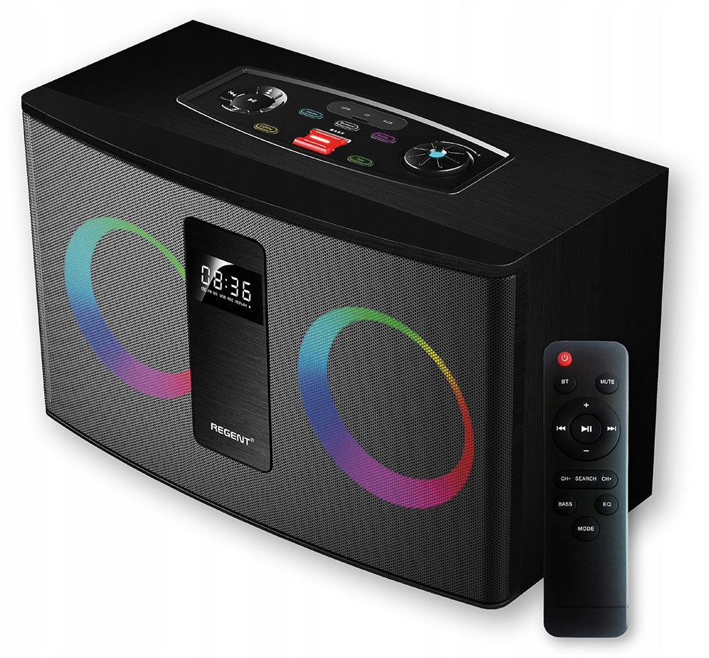 Portable Bluetooth Speaker FERGUSON Regent 300BT FM Radio LED RGB + Remote Control