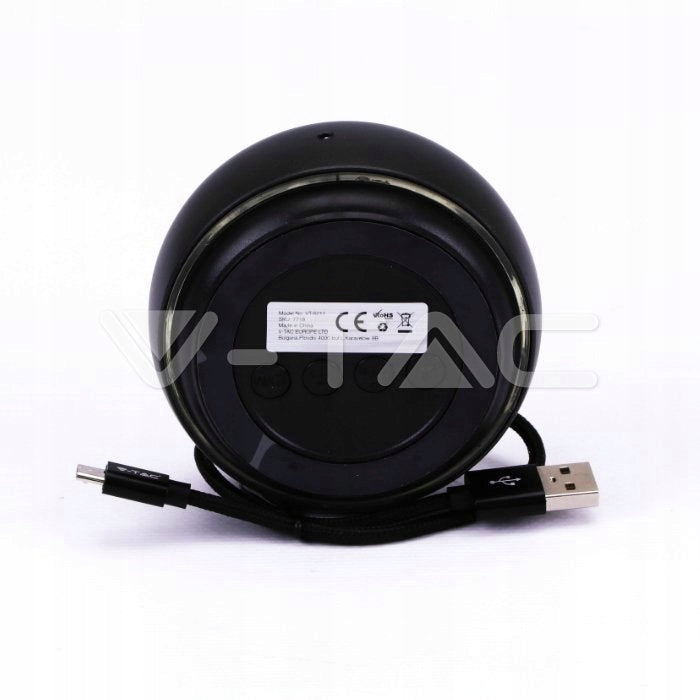 Portable Bluetooth Speaker Micro USB High Quality Wire 800mAh Black Manufacturer code 7718