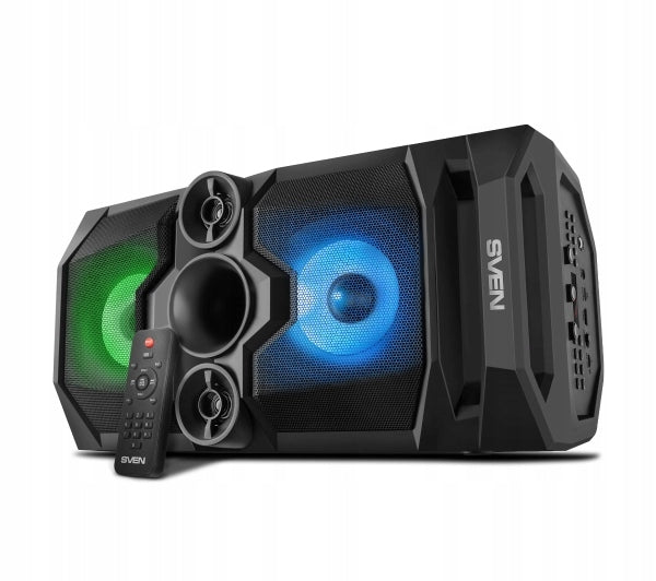 Portable Bluetooth Speaker Sven PS-655 50W FM Radio Remote Control Black