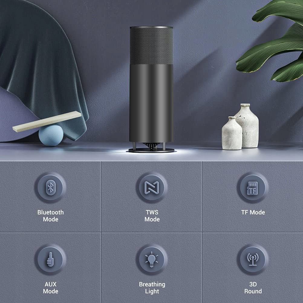 Portable Bluetooth Speaker with Backlight, Wireless Packaging status original