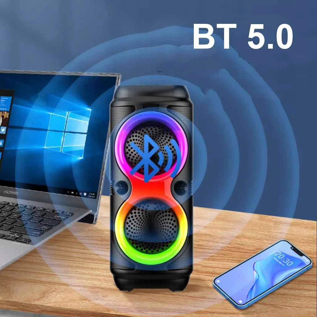 Portable Bluetooth Wireless Speaker with RGB Subwoofer and Microphone Manufacturer code A6SV0083SSA