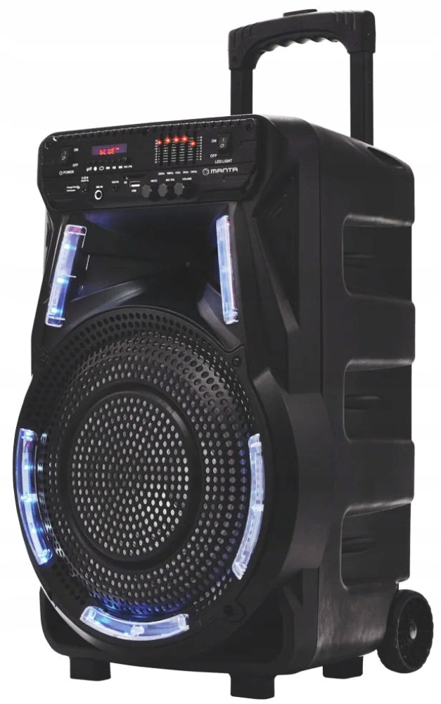Portable Bluetooth speaker Karaoke with microphone Manta SPK5033 black 40 W Manufacturer code Głośnik bluetooth Karaoke + mikrofon SPK5033