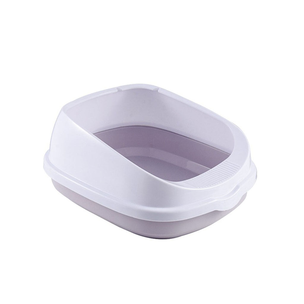 Portable Cat Washroom Open Top Small Dog Bedpans Pan Tray with Gray S