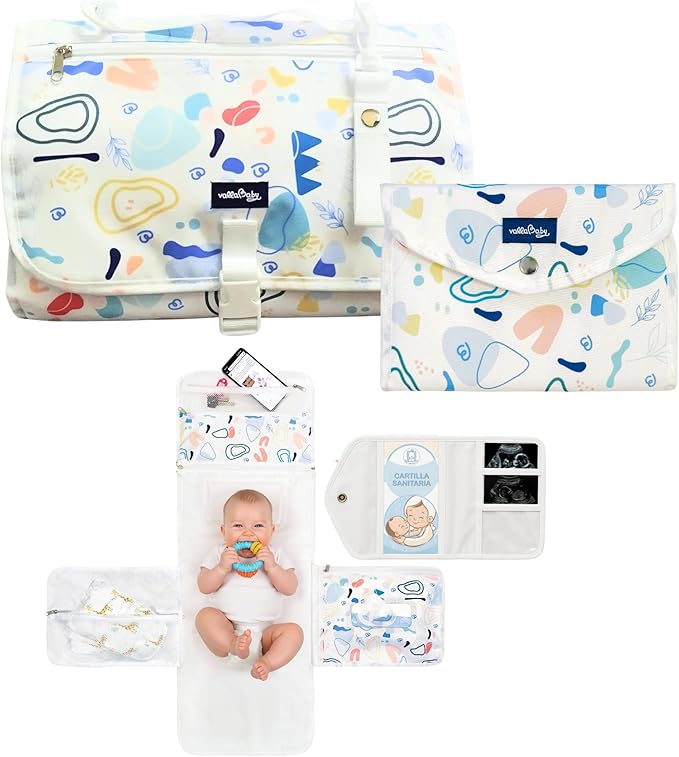 Portable Changing Mat Waterproof 5 Compartments Perfect for Gift