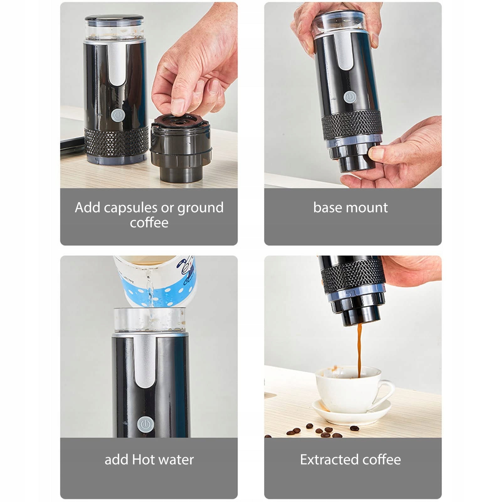 Portable Coffee Maker 2in1 Capsules K And Ground For Travel Camping Office Manufacturer code 9380245713844