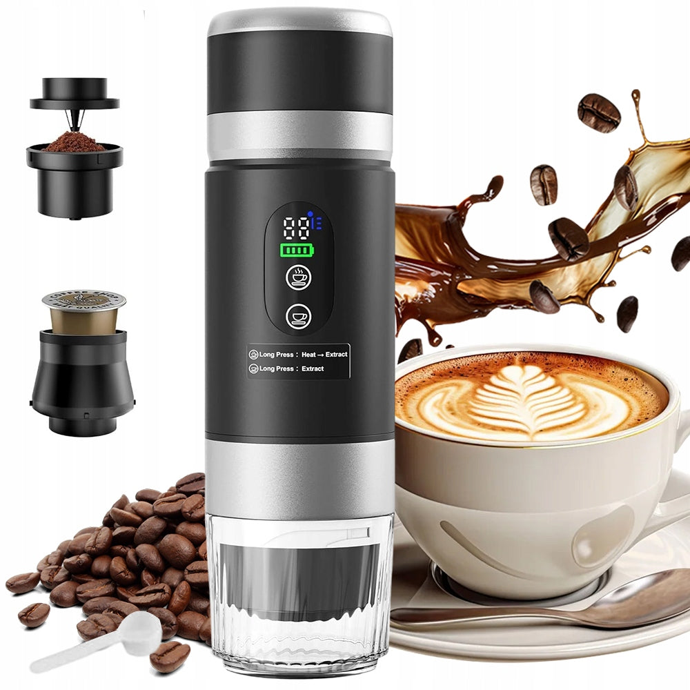 Portable Coffee Maker Wireless Compact Pressure 20 Bar 72W