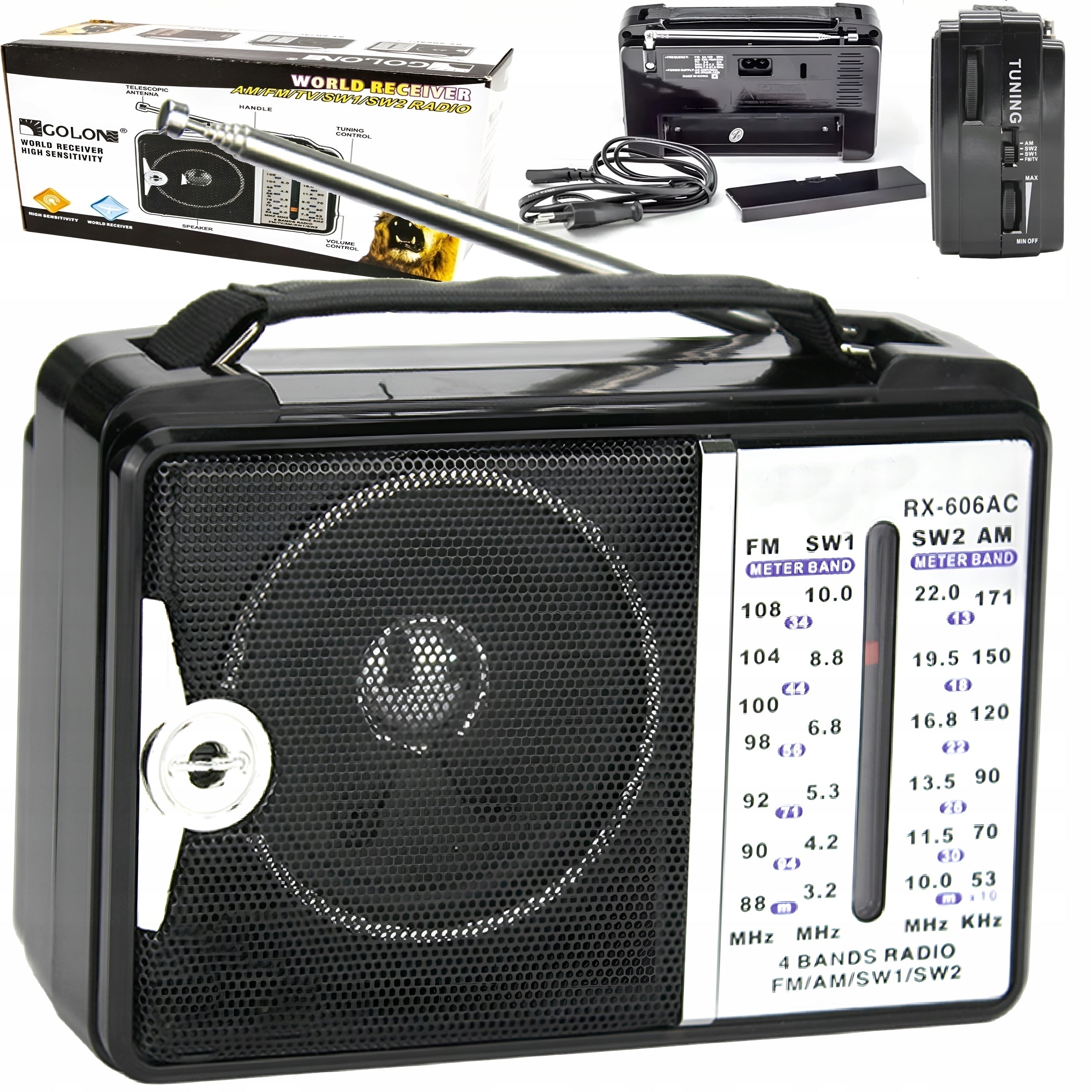 Portable Construction Radio Kitchen Network Battery FM/AM