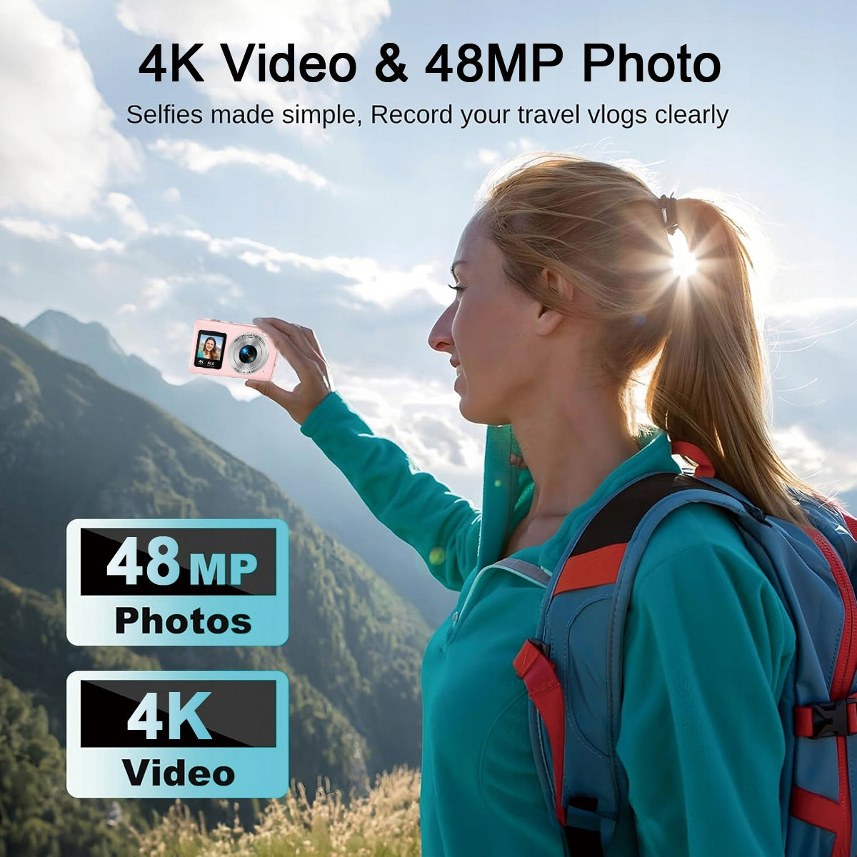 Portable Digital Camera DC06S 48 megapixel | Dual IPS Screen | 18x Zoom Brand no brand