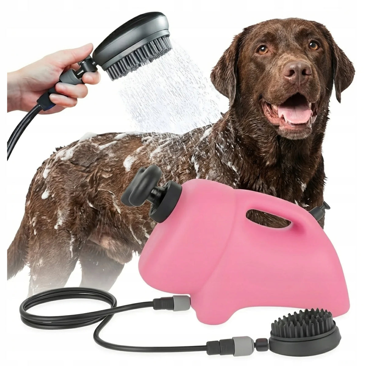 Portable Dog Washer Cat Animal Wireless Hand Brush 8L