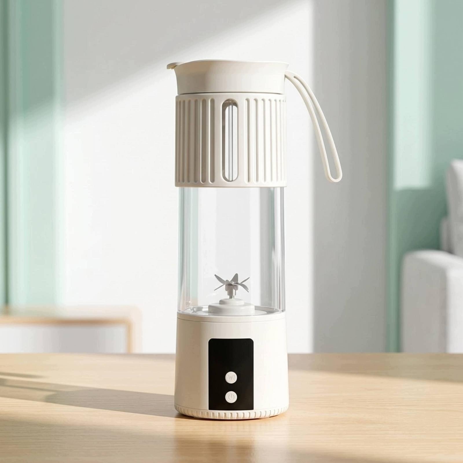 Portable Electric Juicer Cup Personal Size Juicer Cup with Carry Loop White Brand no brand