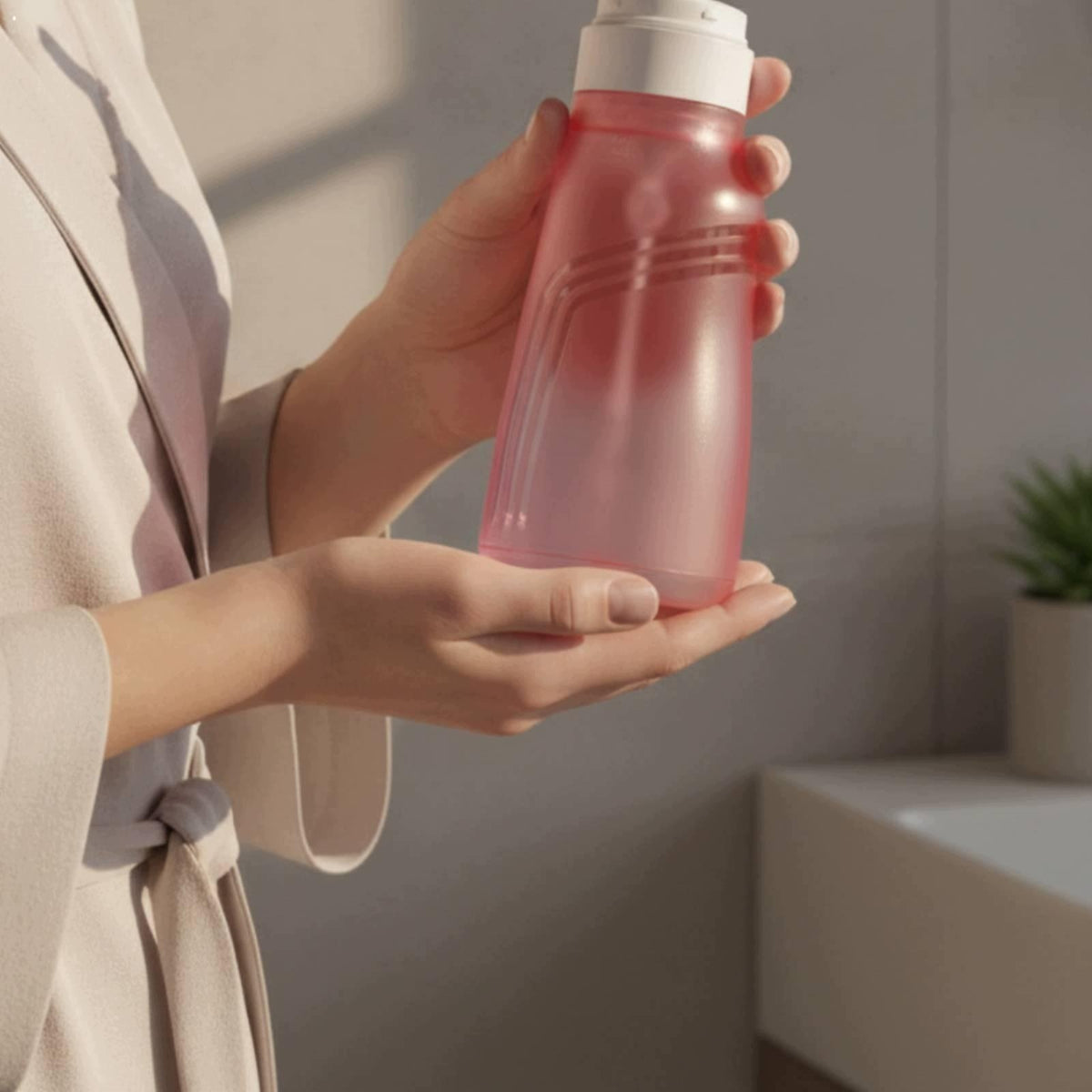 Portable Electric Portable Cleansing Device Space Saving Pink Rechargeable Medical device no