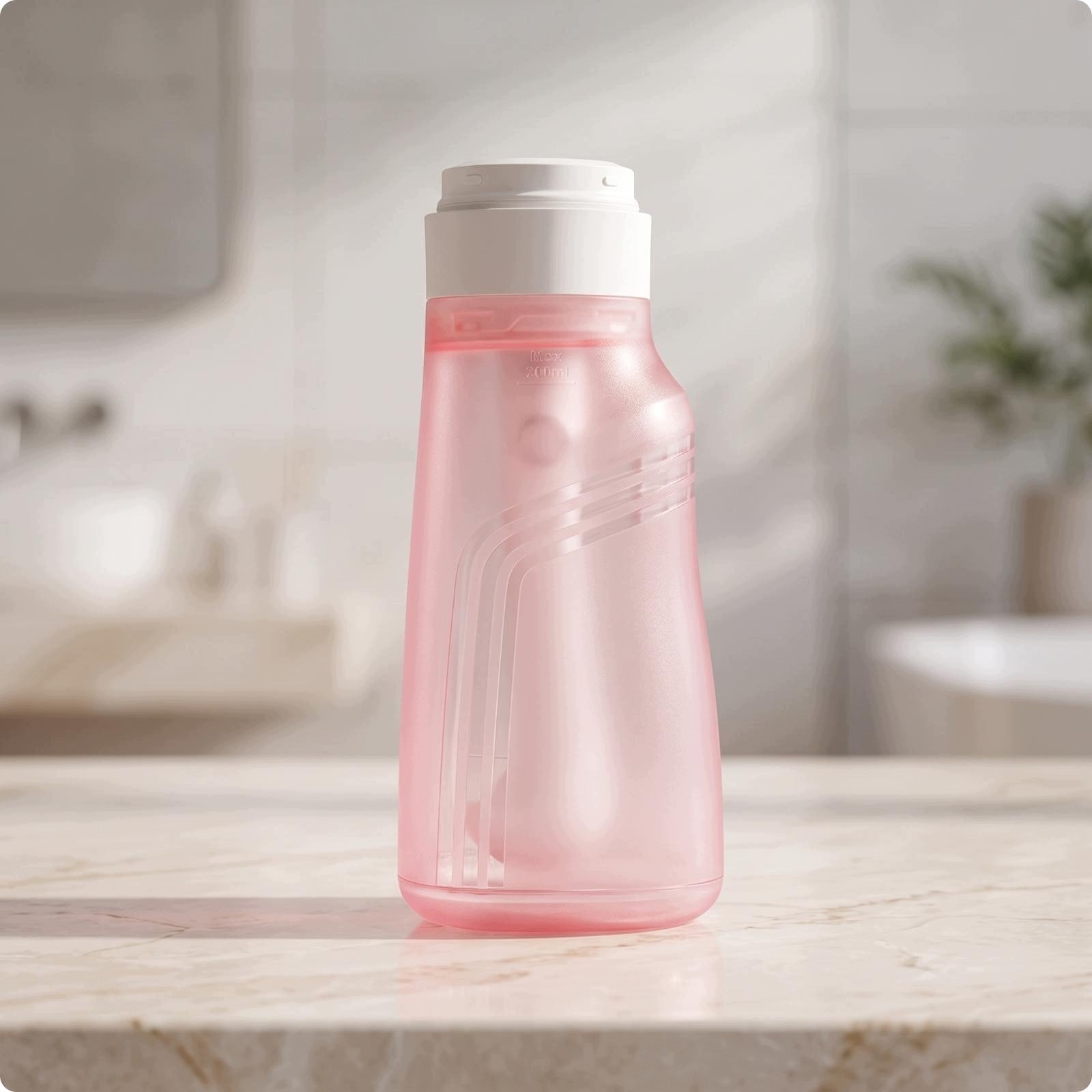 Portable Electric Portable Cleansing Device Space Saving Pink Rechargeable
