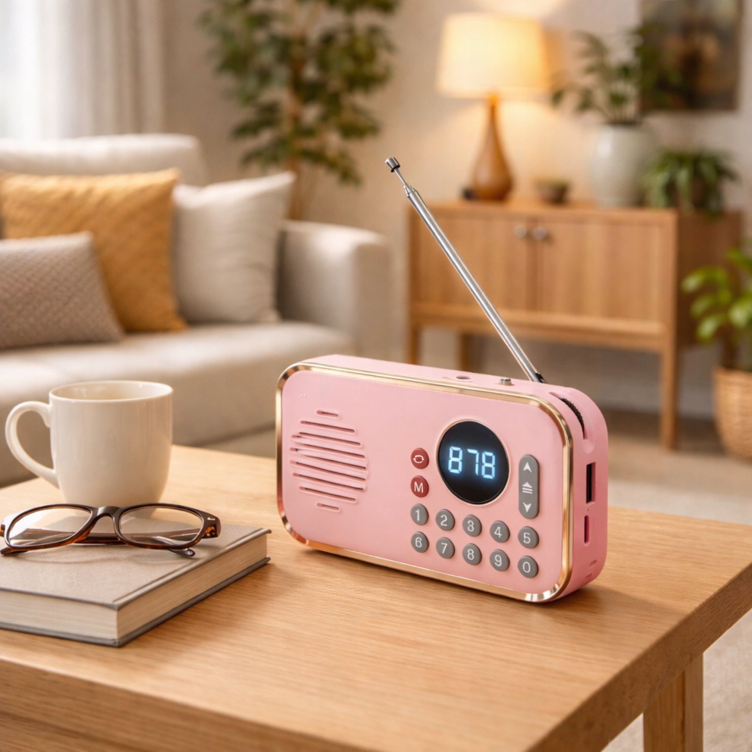 Portable FM Radio Retro Bluetooth Speaker USB SD AUX Rechargeable Manufacturer code Urządzenie Noventro P35