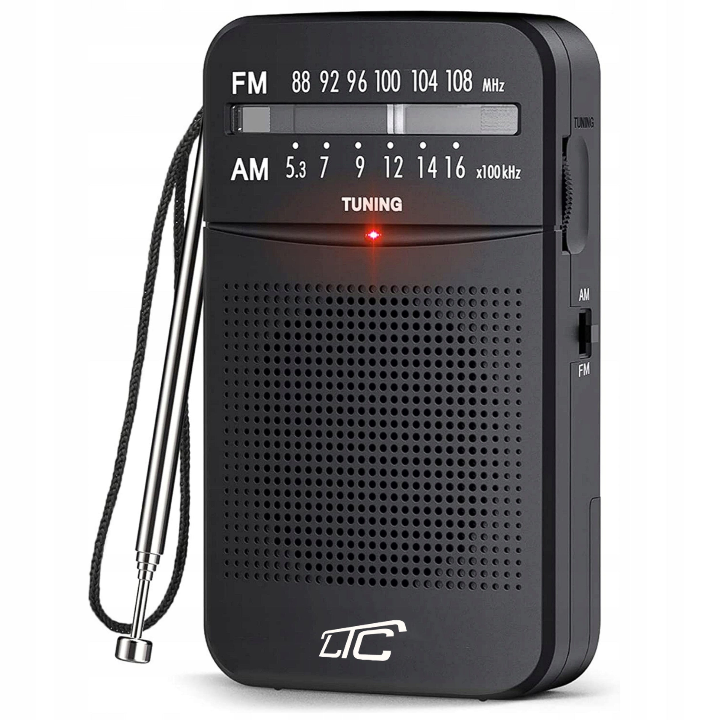 Portable FM radio LTC LEGA pocket BATTERY OPERATED (LTC2029C) black Manufacturer code MAŁE RADIO FM PRZNOŚNE TURYSTYCZNE LTC2029C
