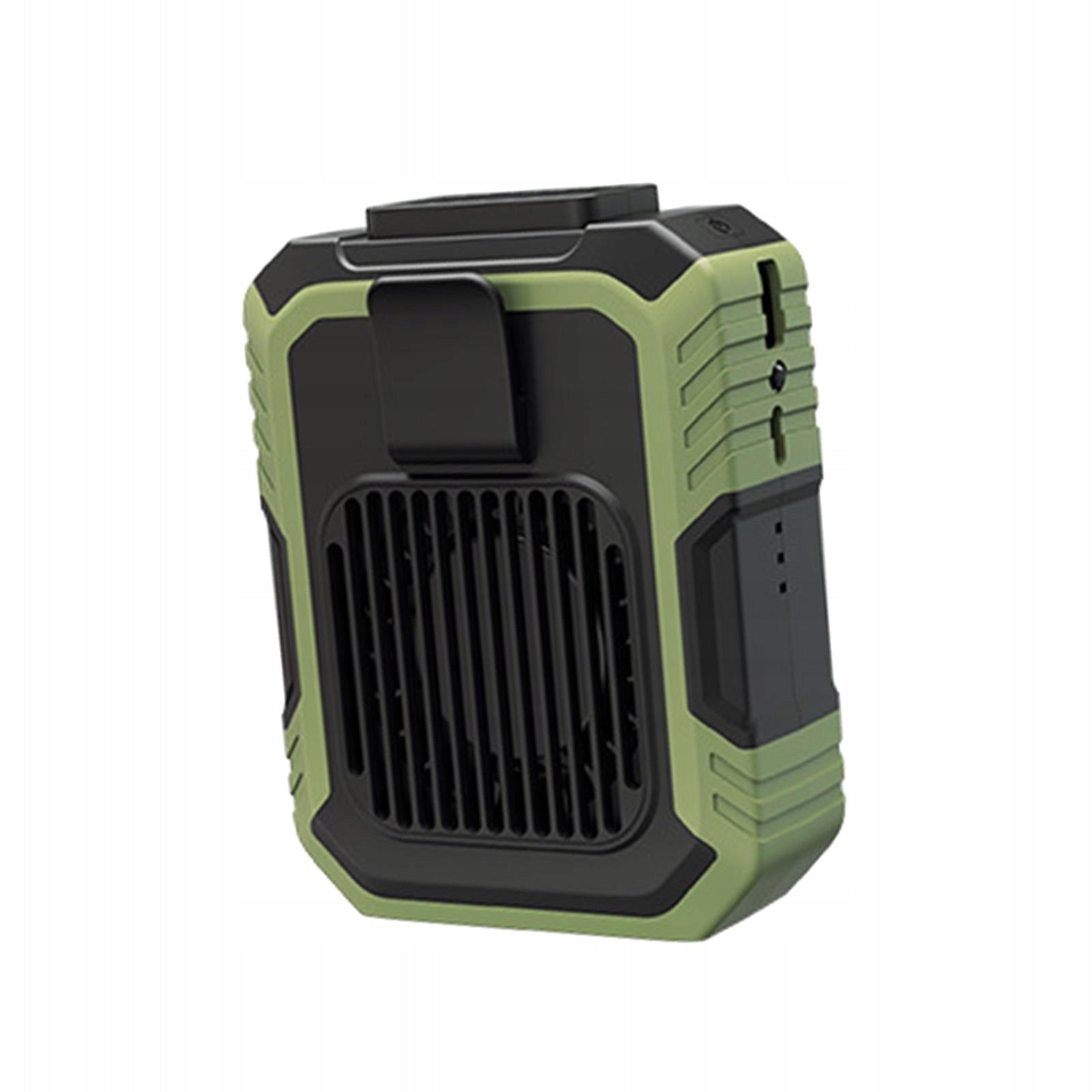 Portable Fan Waist Hanging Fan Low Noise Air Conditioning 3 in1 LED Green Type air conditioner